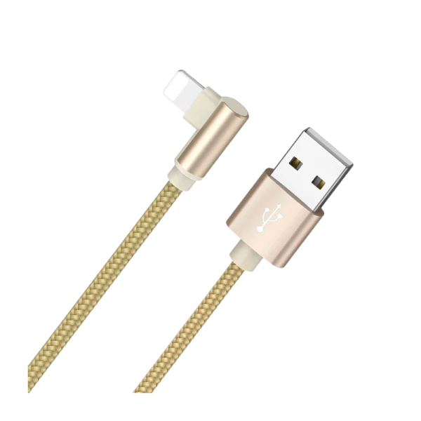 Кабель Borofone BX26 USB (m)-Lightning (m) 1.0м 2.4A нейлон золотой (1/360)