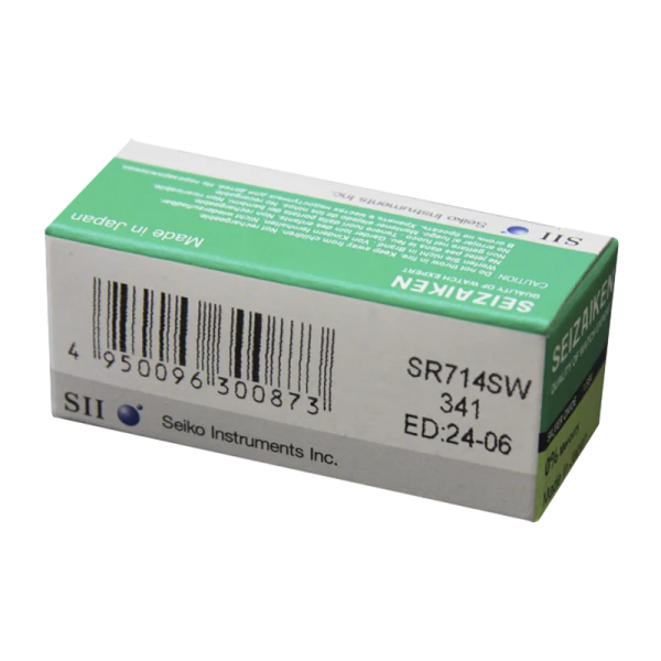 Батарейка SEIZAIKEN 341 (SR714SW) Silver Oxide 1.55V (1/10/100/1000)