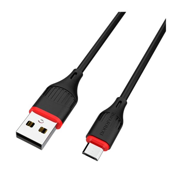 Кабель Borofone BX73 USB (m)-2хType-C/Lightning 1.0м 60W ПВХ черный