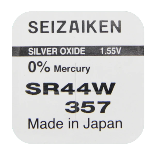 Батарейка SEIZAIKEN 357 (SR44W) Silver Oxide 1.55V (1/10/100/1000)