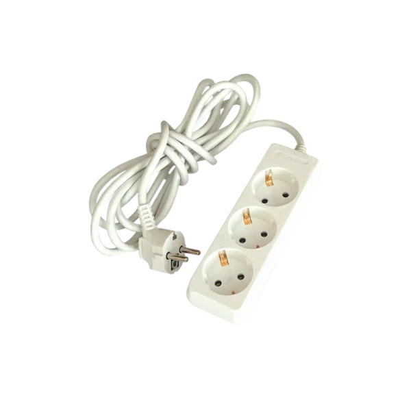 Удлинитель Прогресс Standard 3р.С/З 10A 5.0м 3x1мм² белый (1/40)