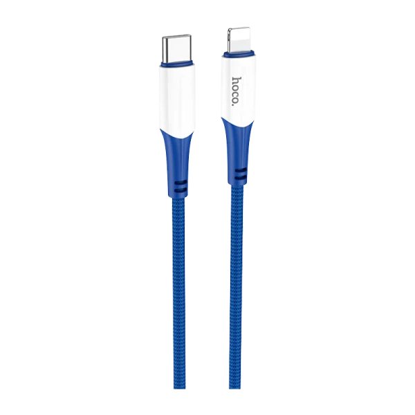 Кабель HOCO X70 Lightning (m)-Type-C (m) 1.0м 20W нейлон синий (1/31/310)