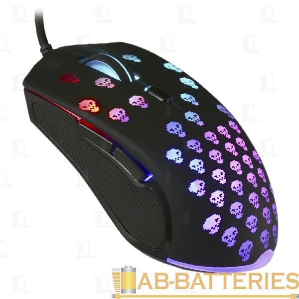 Мышь проводная Smartbuy 718G RUSH Skull игровая USB черный (1/40)