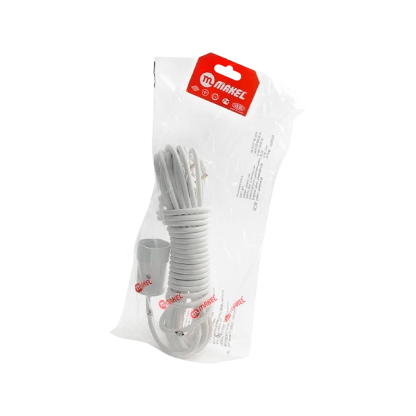 Удлинитель Makel 1р.Б/З 3.0м белый 10007 (1/14)