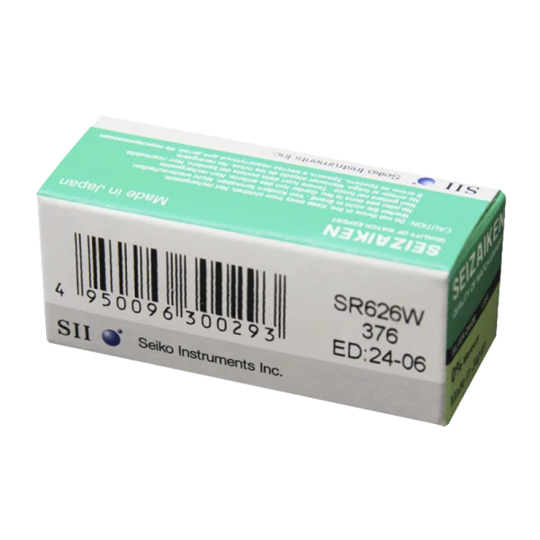 Батарейка SEIZAIKEN 376 (SR626W) Silver Oxide 1.55V (1/10/100/1000)