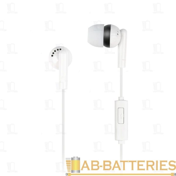 Наушники внутриканальные Smartbuy M1 с микр. белый в коробке (1/60)