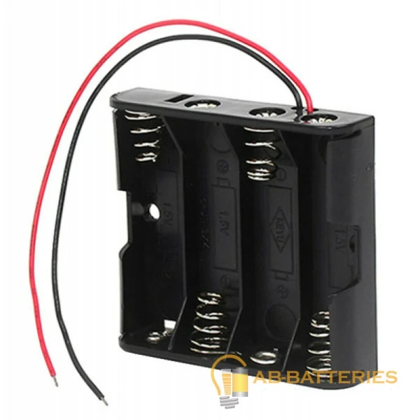 Отсек для элементов питания ROBITON BH4xAA с двумя проводами PH1 (1/100/500)