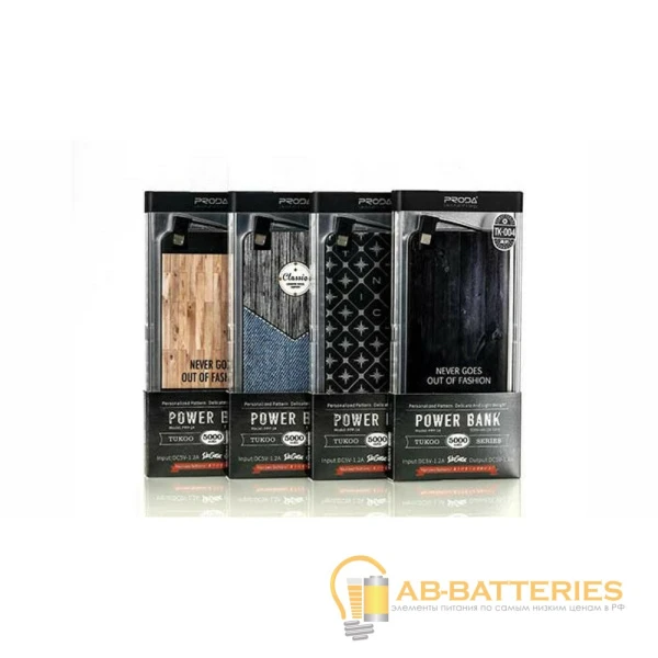 Внешний аккумулятор Proda PPP-14 Tukoo 5000mAh 1USB microUSB (m) ассорти