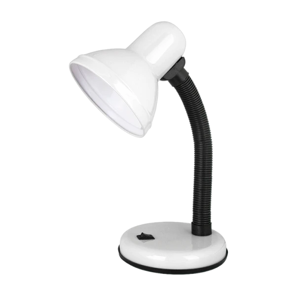 Светильник настольный Ultraflash UF-301 60W 230V E27 на основании белый (1/20)