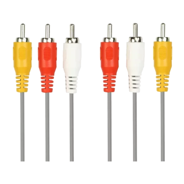 Кабель Smartbuy KA-235 3xRCA (m)-3xRCA (m) 5.0м силикон черный (1/20)