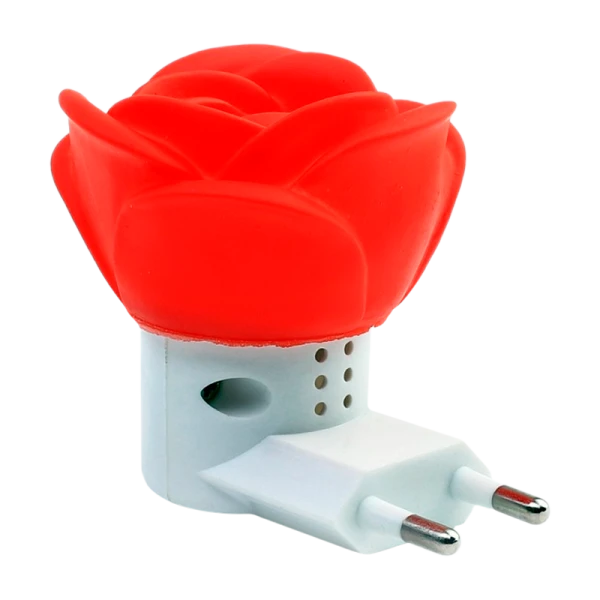 Ночник Camelion NL-172 "Роза" 5LED 1W 220V в розетку красный (1/24/96)