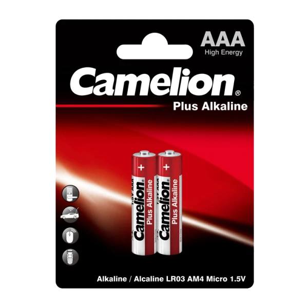 Батарейка Camelion Plus LR03 AAA BL2 Alkaline 1.5V (2/24/576/17280)