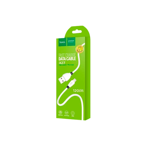 Кабель HOCO X27 USB (m)-Type-C (m) 1.2м 2.4A TPE белый (1/30/300)