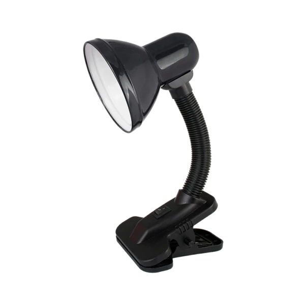 Светильник настольный Ultraflash UF-320 60W 230V E27 прищепка черный (1/42)