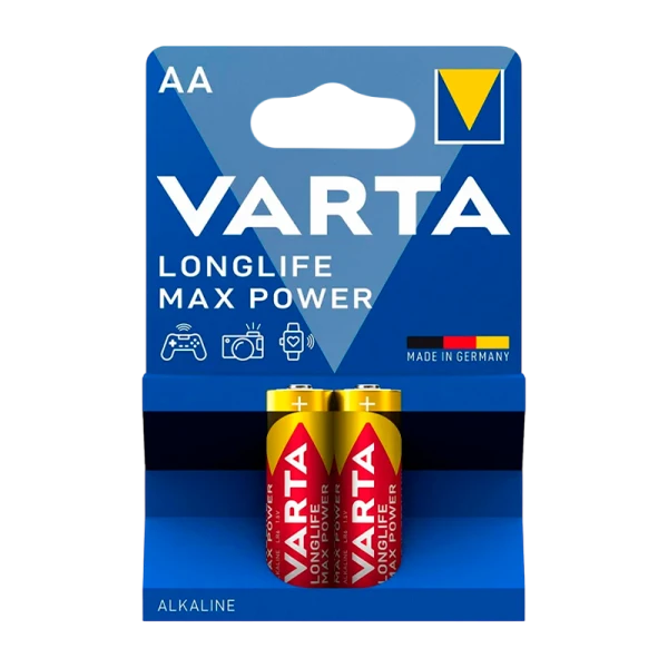 Батарейка Varta LONGLIFE MAX POWER (MAX TECH) LR6 AA BL2 Alkaline 1.5V (4706) (2/40/200)