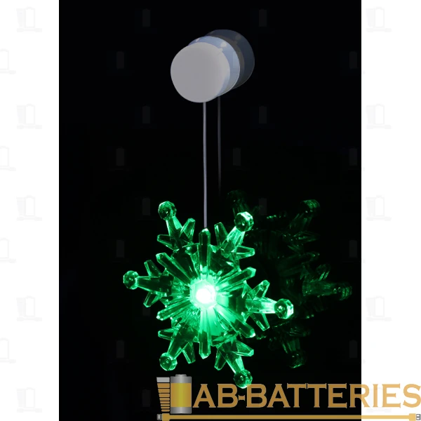 Ночник Космос "Снежинки" 1LED присоска плавная смена цвета ассорти (1/80)