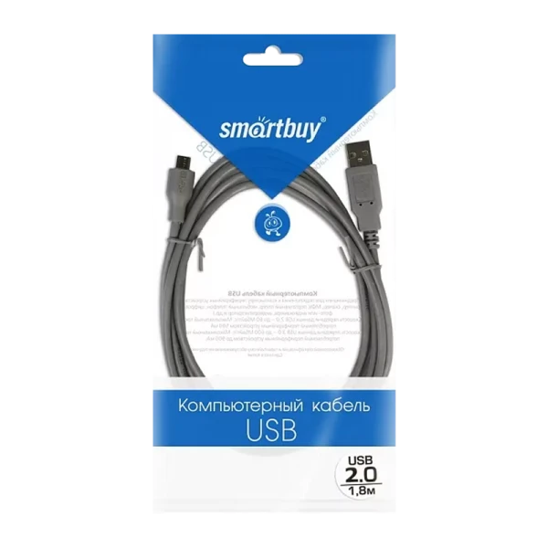 Кабель Smartbuy K-719 USB (m)-microUSB (m) 1.8м силикон черный (1/320)