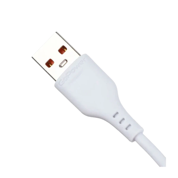*Кабель GoPower GP01T-2M USB (m)-Type-C (m) 2.0м 2.4A белый (1/200/800) 