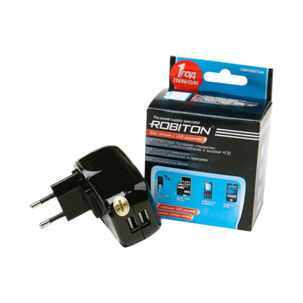 Сетевое З\У ROBITON USB1000/TWIN