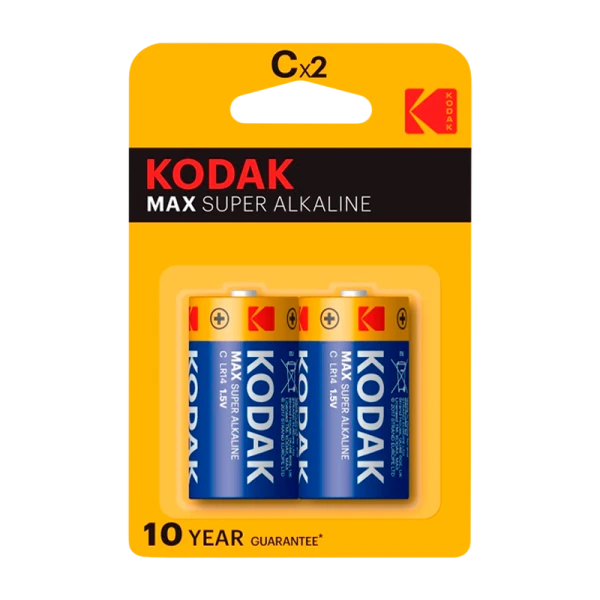 Батарейка Kodak MAX LR14 C BL2 Alkaline 1.5V (2/20/200/6000)