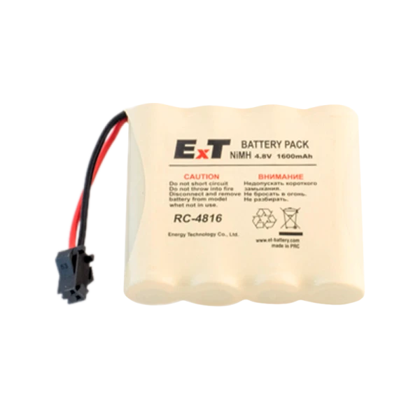 Аккумулятор ET RC-4816VTB BL1 белый большой, 4.8V, 1600mAh, Ni-Cd