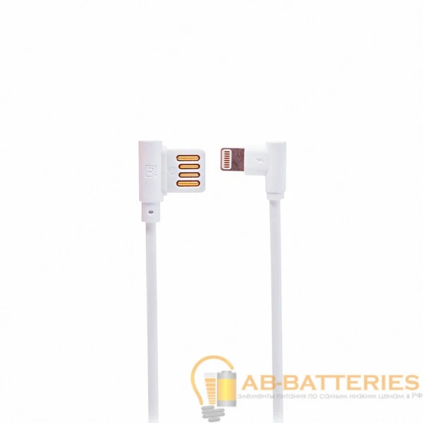 USB кабель REMAX AXE&nbsp;&nbsp;(IPhone 5/6/7/SE) RC-083i Белый (1.2M, 2.1A)