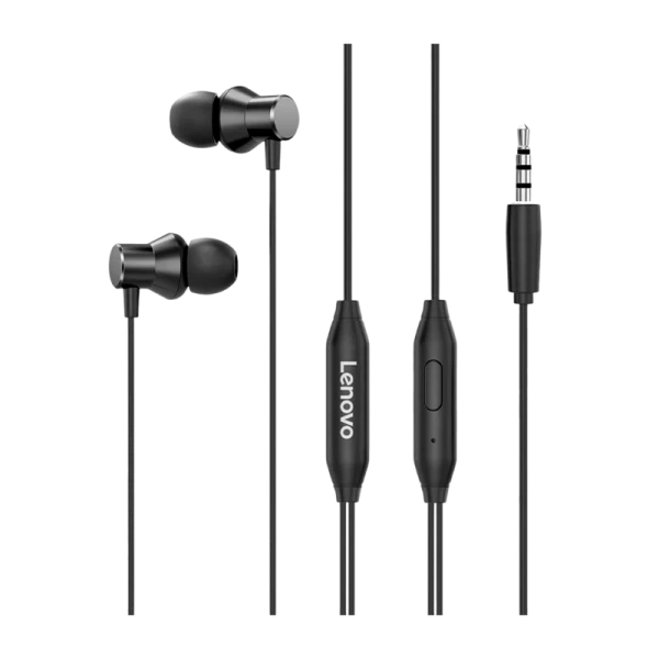 Наушники внутриканальные Lenovo HF130 с микр. черный