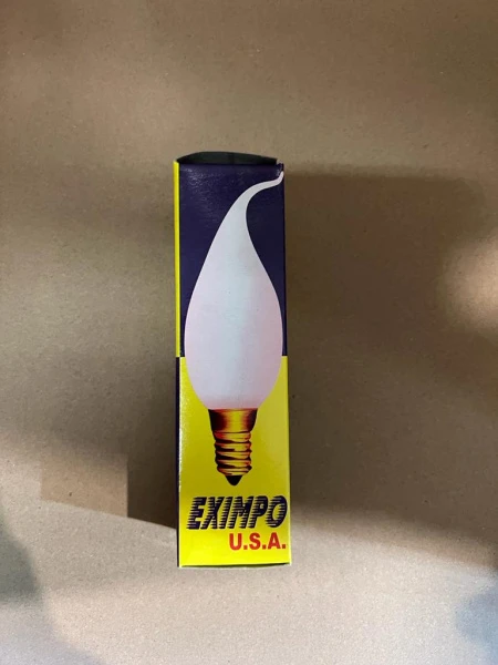 Лампа накаливания Eximpo E14 40W 220V свеча на ветру прозрачная