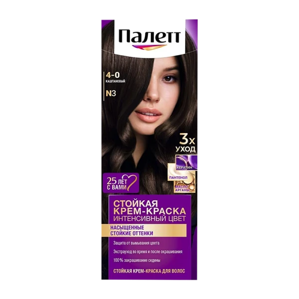 Краска для волос Schwarzkopf Palette 110мл N3 (4-0) Каштановый (1/10)