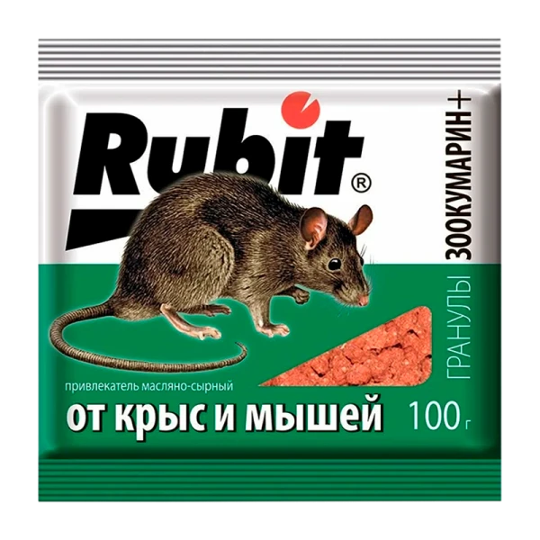 Гранулы Рубит Зоокумарин+ сыр 100 гр 50 шт./кор Летто