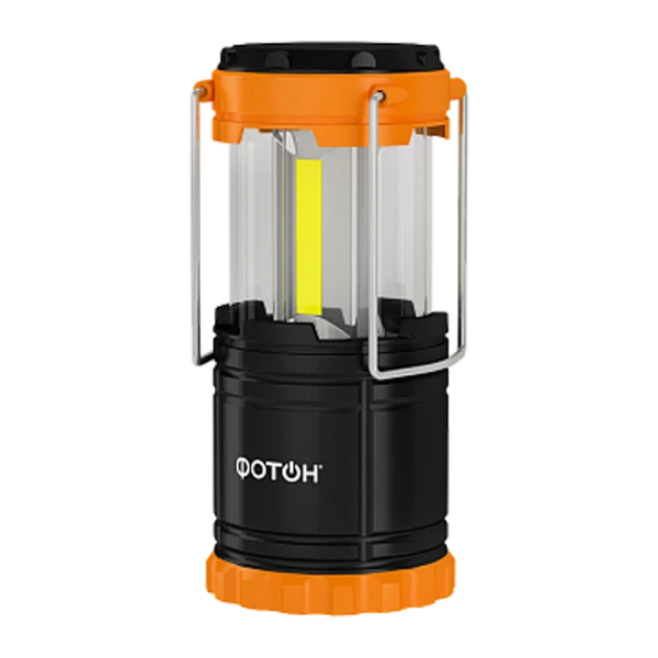 Фонарь туристический Фотон С-450 3W от батареек IP65 черный оранжевый (1/10/60)
