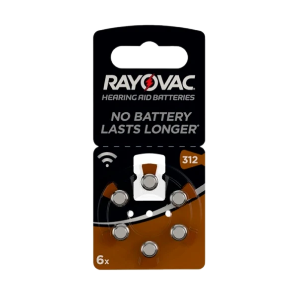 Батарейка Rayovac ACOUSTIC ZA312 BL6 Zinc Air 1.45V 0%Hg (6/60/600)