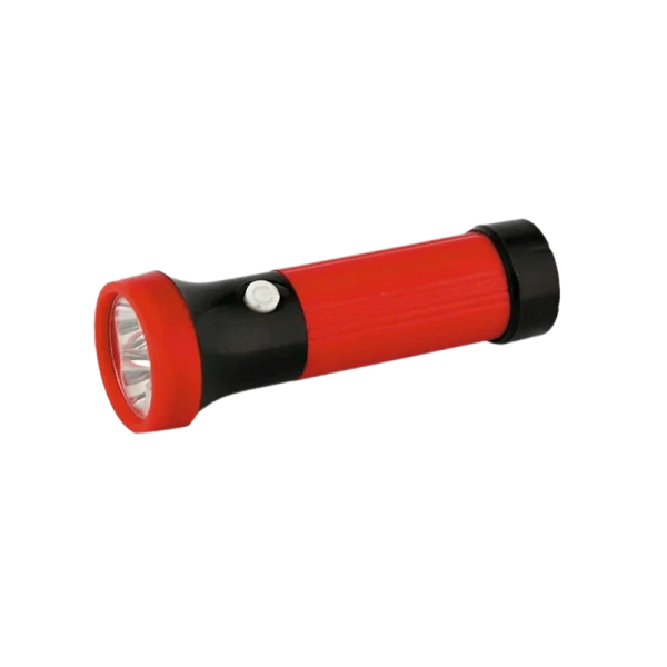 Фонарь универсальный Ultraflash 3002-ТН 0.4W 3LED от батареек IP44 красный черный (1/25/300)
