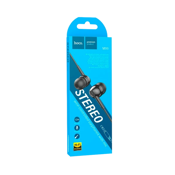 Наушники внутриканальные HOCO M99 с микр. черный (1/420)