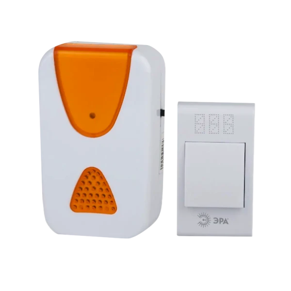 Беспроводной звонок ЭРА A02 белый оранжевый (1/24/72)