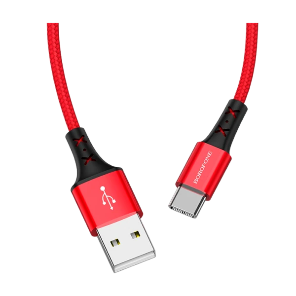 Кабель Borofone BX20 USB (m)-Type-C (m) 1.0м 2.0A нейлон красный (1/648)