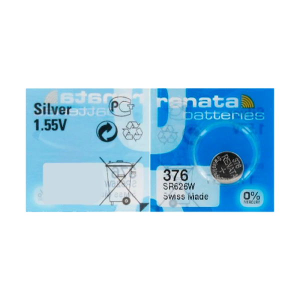 Батарейка Renata 376 (SR626W) BL10 Silver Oxide 1.55V (10/100)