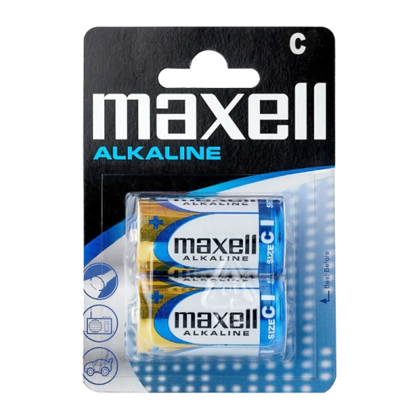 Батарейка Maxell LR14 C BL2 Alkaline 1.5V (2/24/120)
