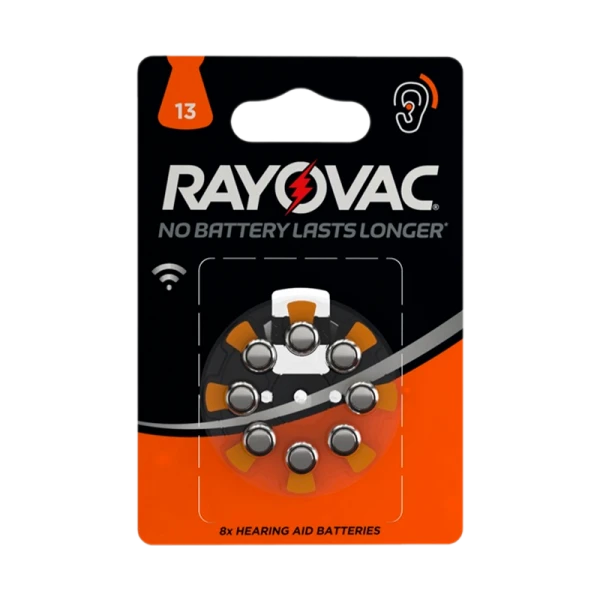 Батарейка Rayovac ACOUSTIC ZA13 BL8 Zinc Air 1.45V 0%Hg (8/80/800)