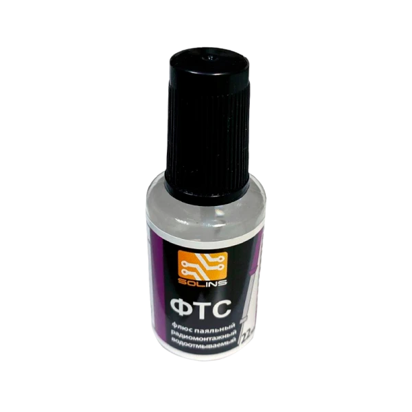Флюс паяльный ФТС ПЭТ-22мл с кистью Solins