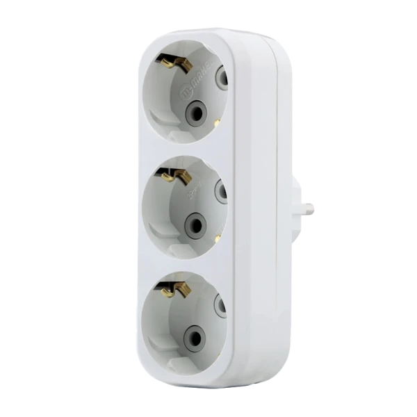 Разветвитель Makel 3р.С/З 16A белый 10033 (1/20)