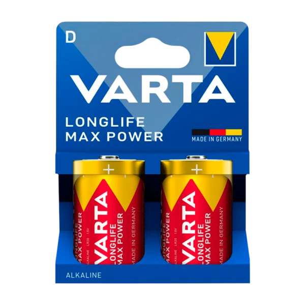 Батарейка Varta LONGLIFE MAX POWER (MAX TECH) LR20 D BL2 Alkaline 1.5V (4720) (2/20/100)