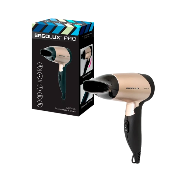 Фен Ergolux ELX-HD01-C64 1200W золотой черный