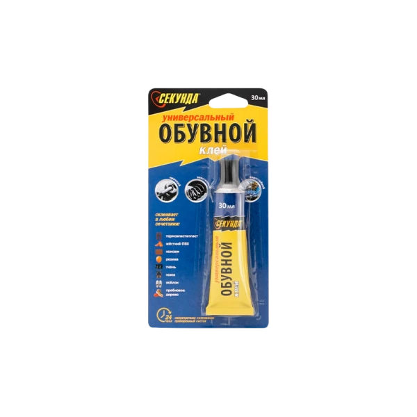 Клей Секунда обувной 30мл водостойкий BOX10 шоу-бокс (10/60)