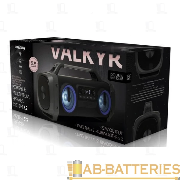 Портативная колонка Smartbuy VALKYR bluetooth 5.0 microSD FM черный (1/4)