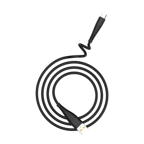 Кабель GFPower 19M USB (m)-microUSB (m) 1.0м 2.4A силикон черный (1/120/480)