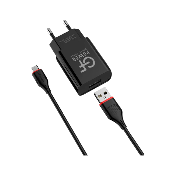 Сетевое З/У GFPower GF20M 1USB/microUSB 2.1A черный (48/192)