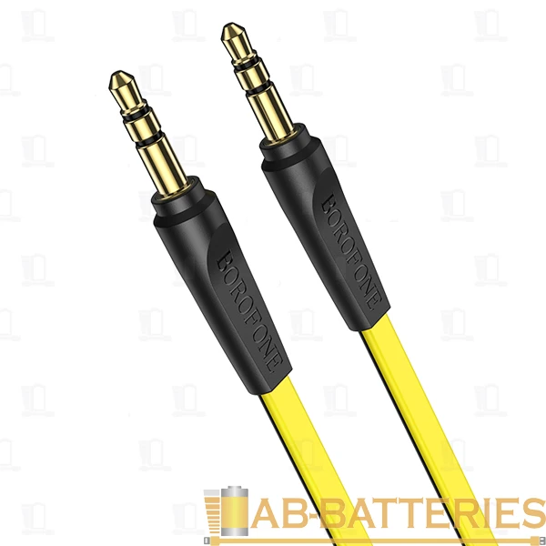 Кабель AUX Borofone BL6 Jack 3.5mm (m)-Jack 3.5mm (m) 1.0м TPE желтый (1/63/252)