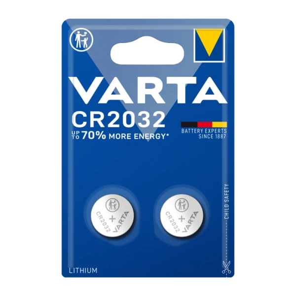 Батарейка Varta ELECTRONICS CR2032 BL2 Lithium 3V (6032) (2/20/200)