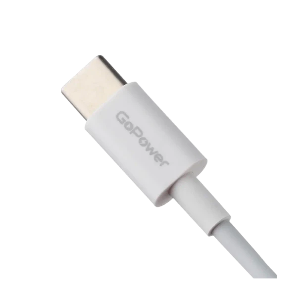 *Кабель GoPower GP10TT-100W Type-C (m)-Type-C (m) 100W белый (1/200/800) 